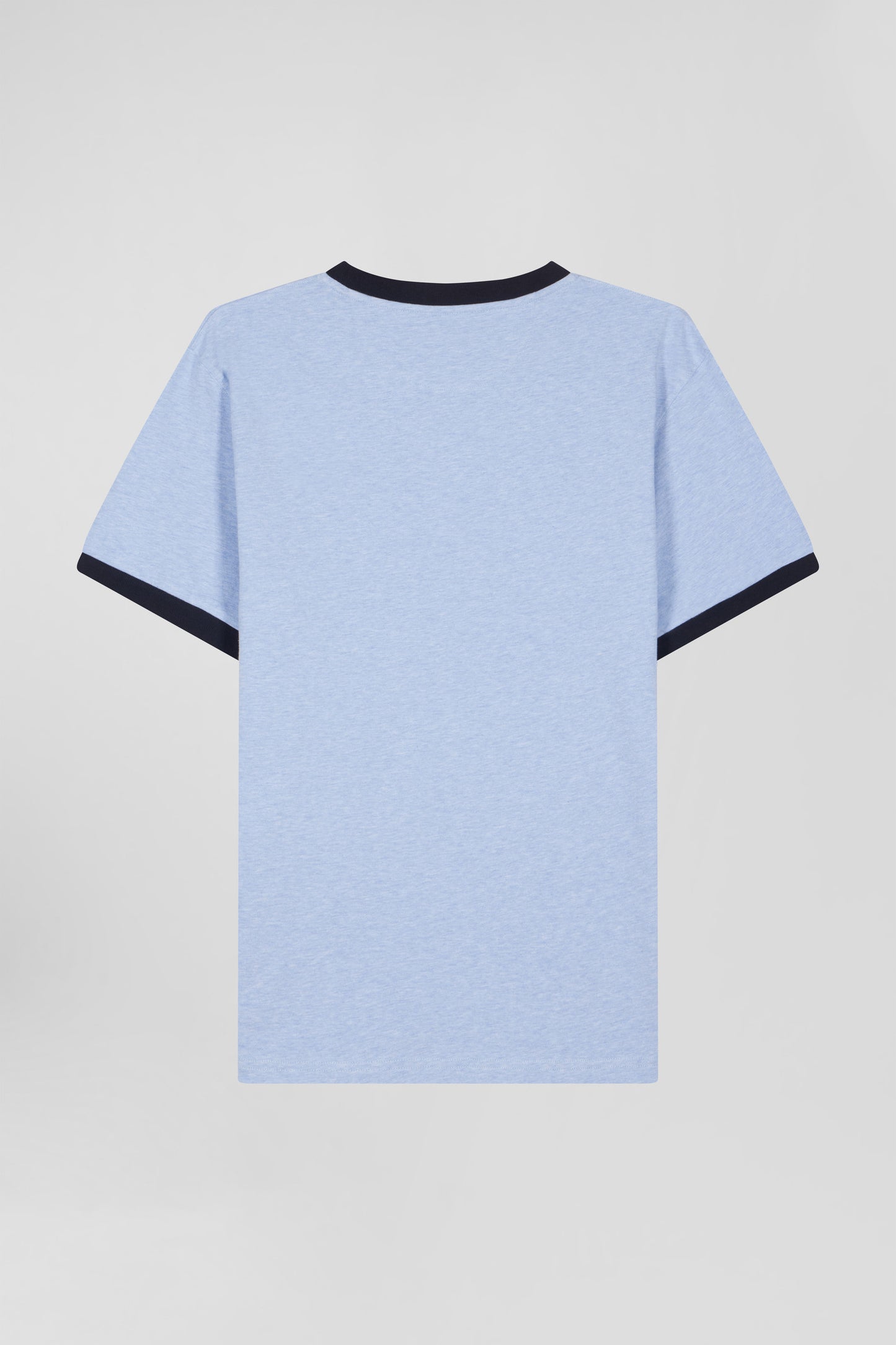 Oversize sky blue short-sleeved cotton T-shirt with Eden Park print