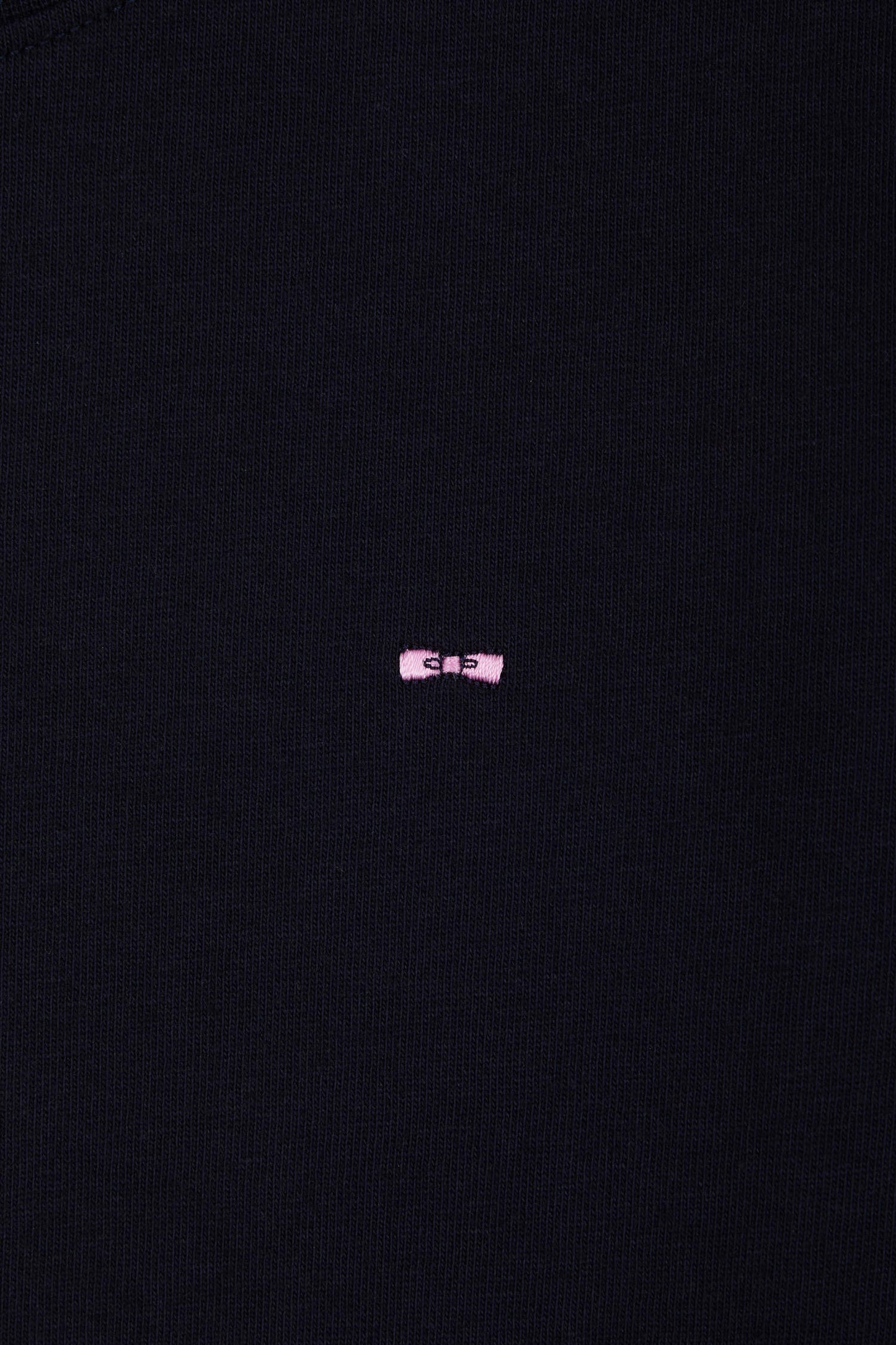 Regular navy blue long-sleeved cotton T-shirt with N°10 embroidery