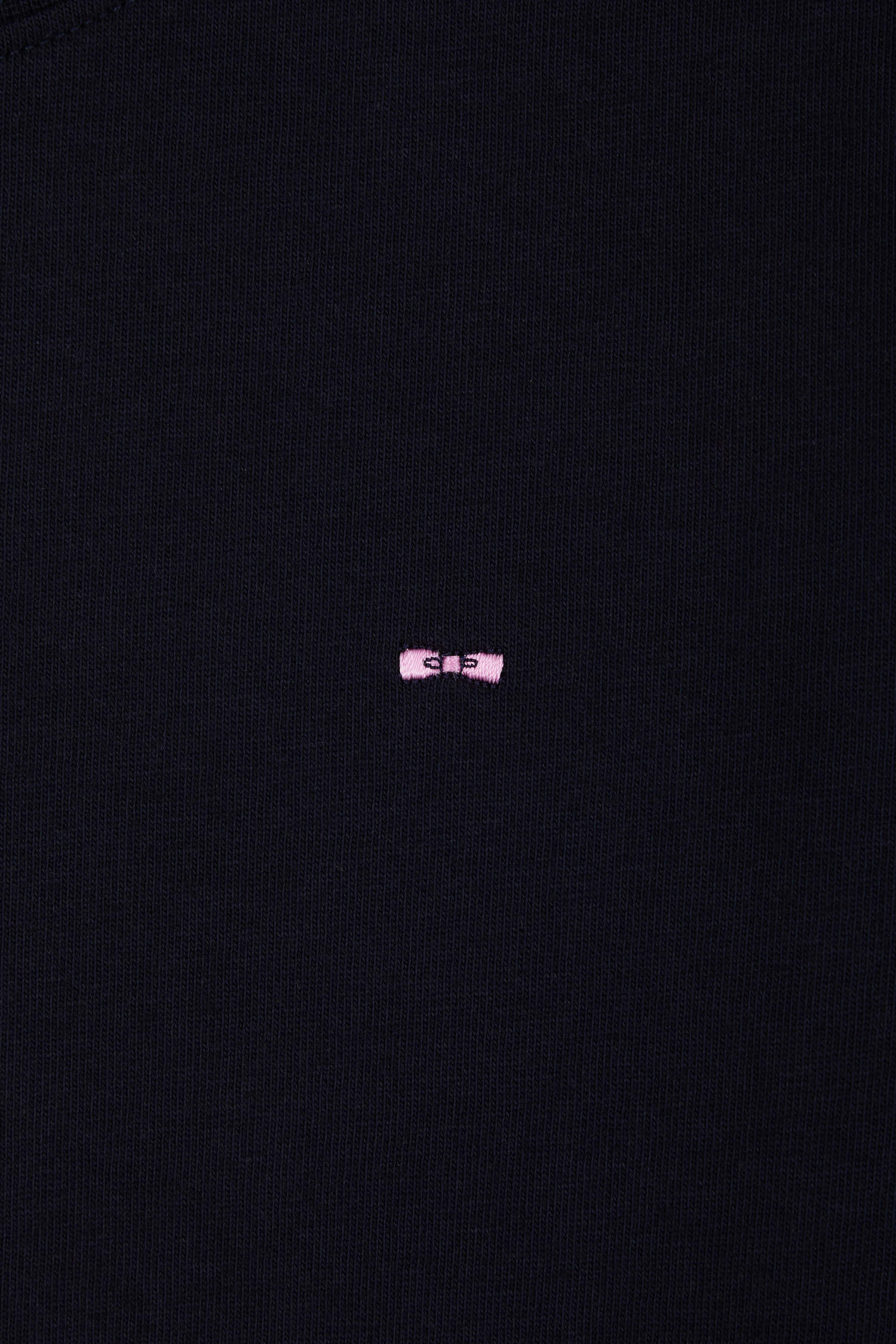 Regular navy blue long-sleeved cotton T-shirt with N°10 embroidery