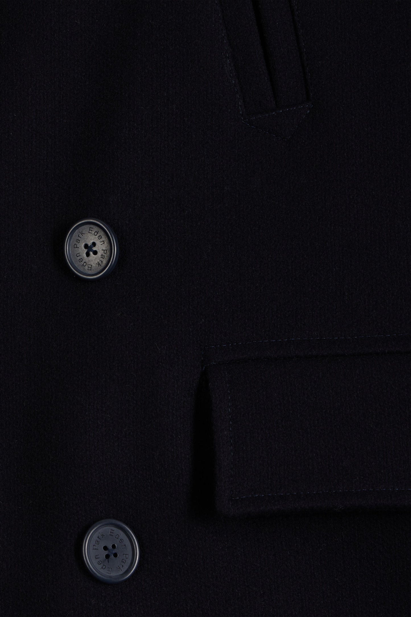 Navy blue wool blend pea coat