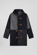 Navy blue Barbarian wool blend duffle coat