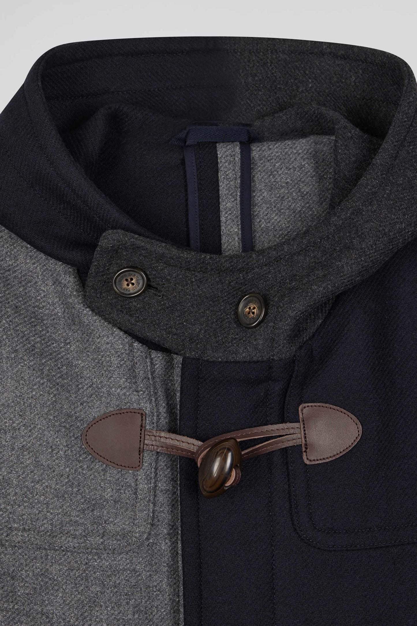 Navy blue Barbarian wool blend duffle coat