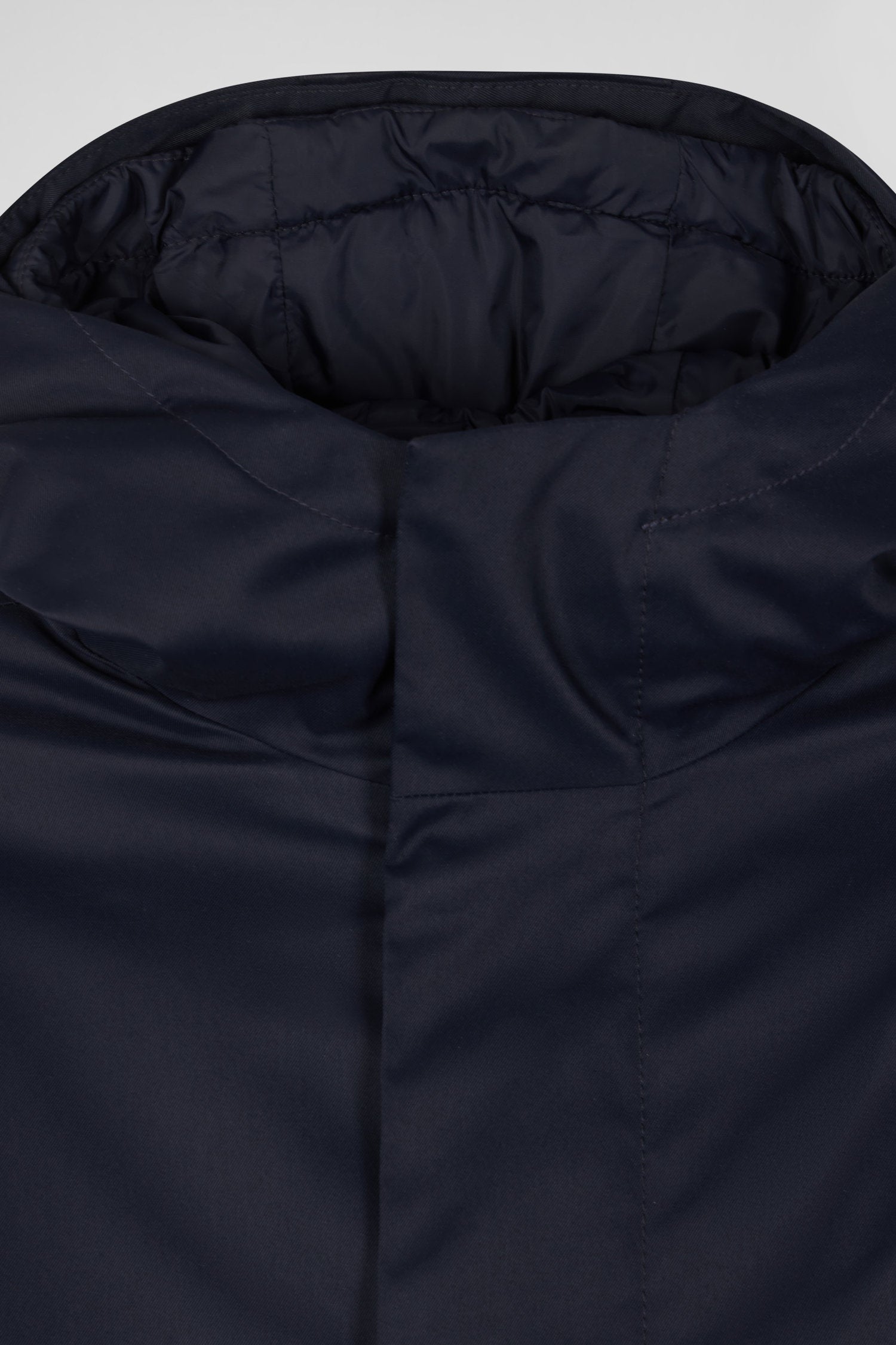 Navy blue 2-in-1 nylon parka and down jacket