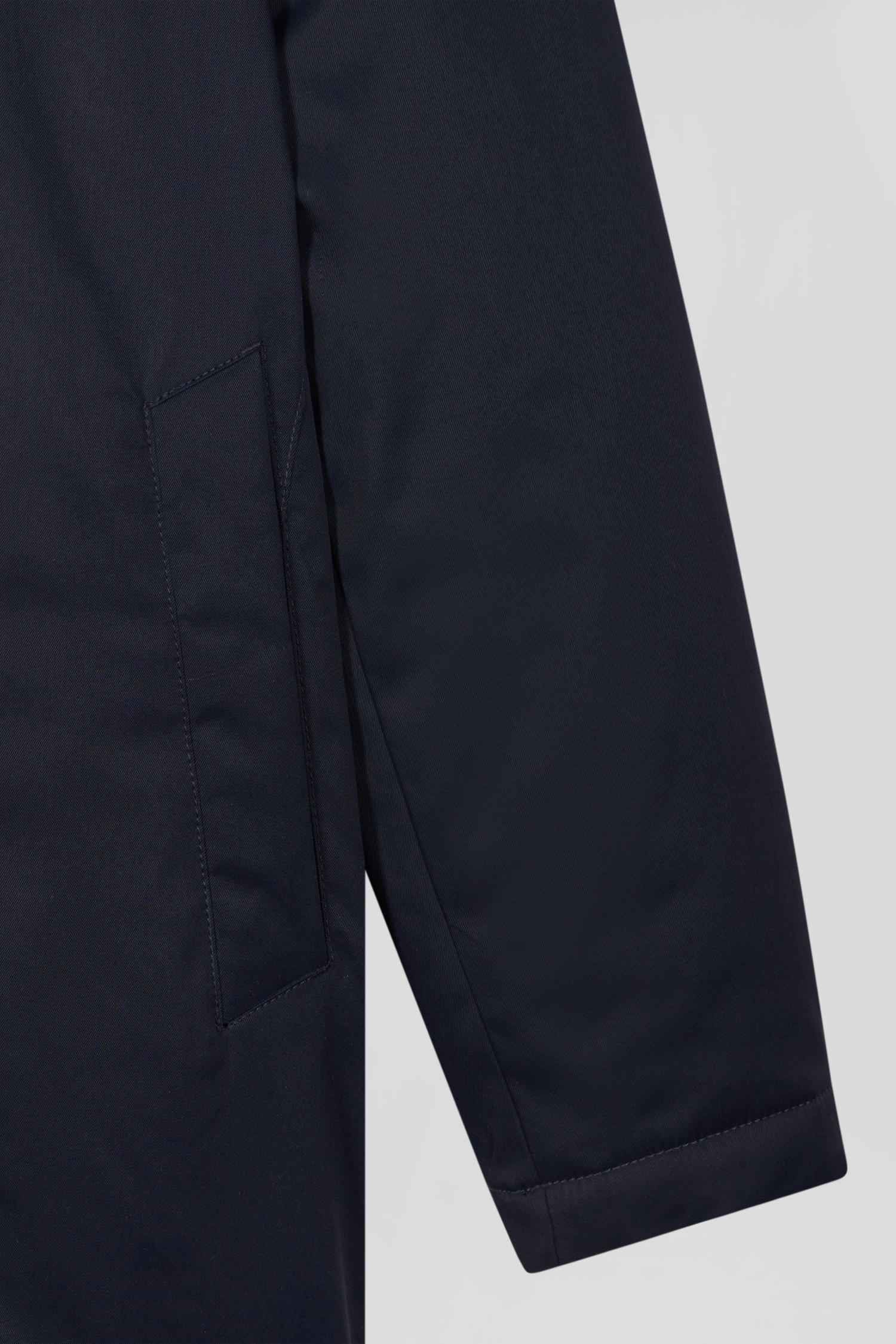 Navy blue 2-in-1 nylon parka and down jacket