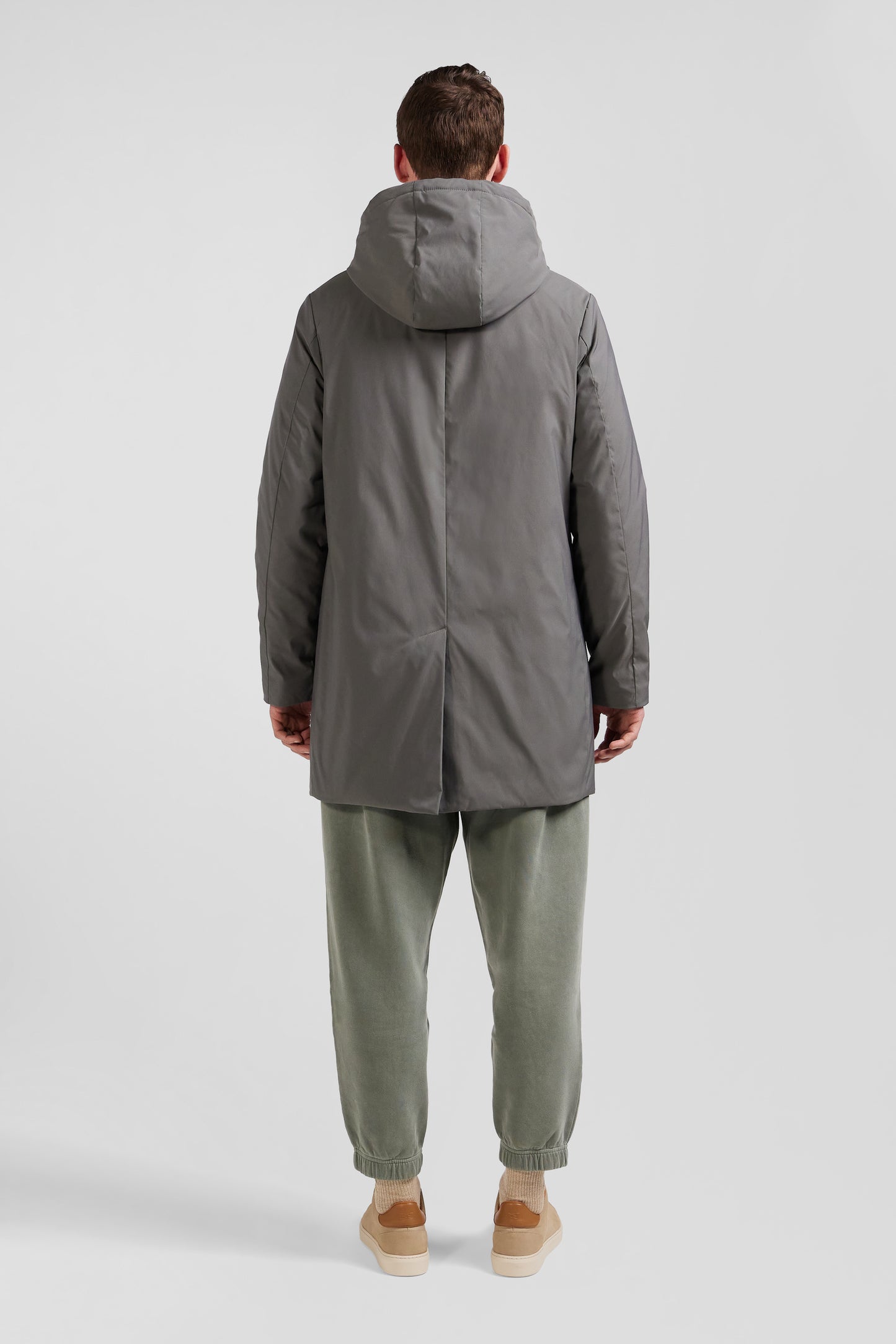 Parka à capuche grise