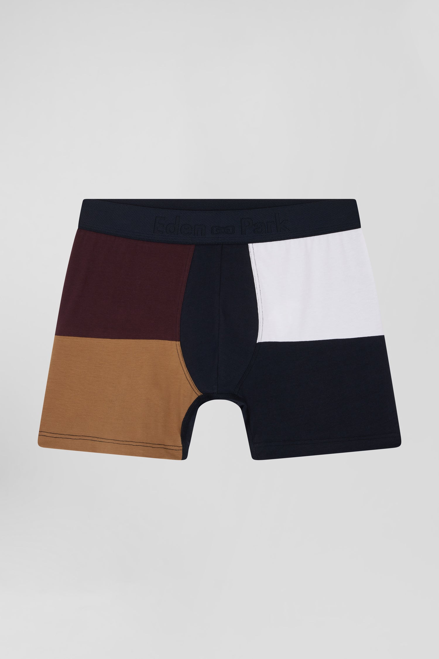 Bordeaux colorblock stretch cotton boxers