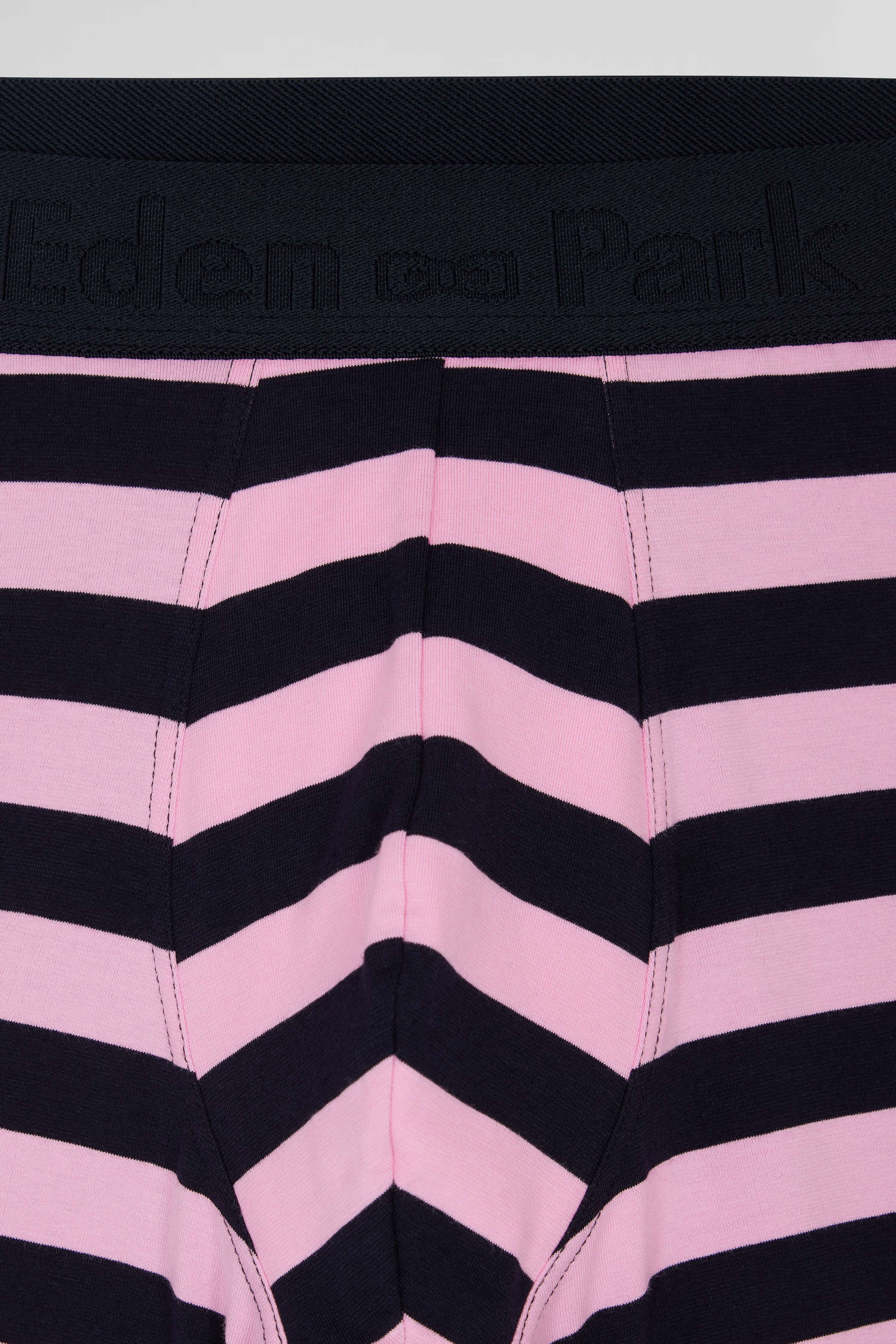 Set of 2 pink striped and solid stretch cotton boxers