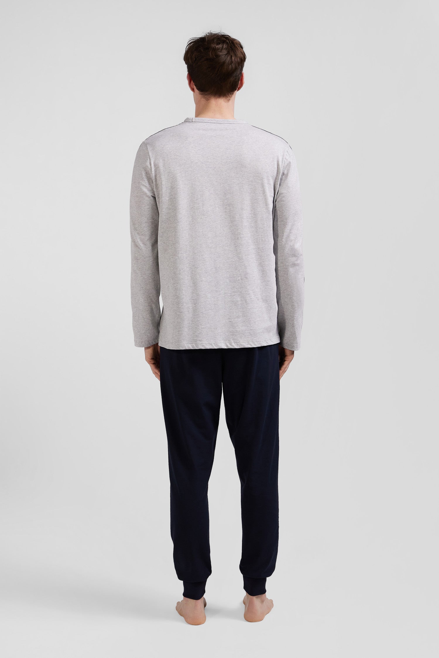 Grey long cotton pajamas