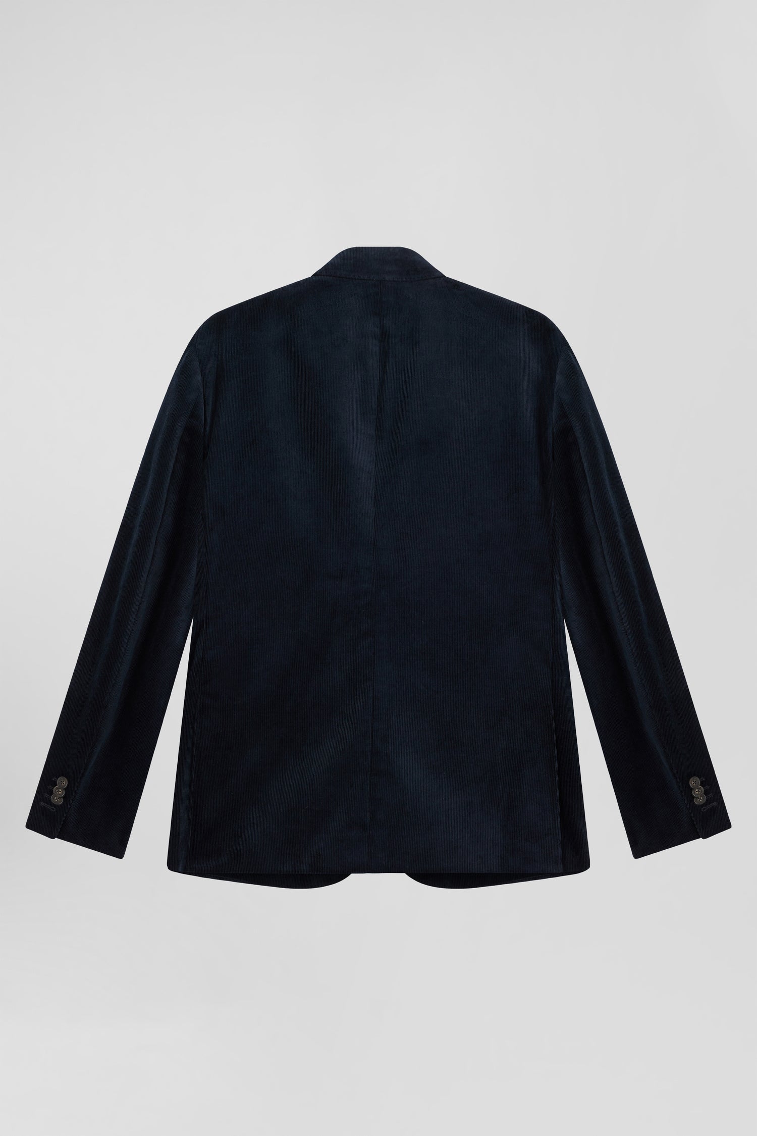 Navy blue stretch cotton velvet jacket Modern fit