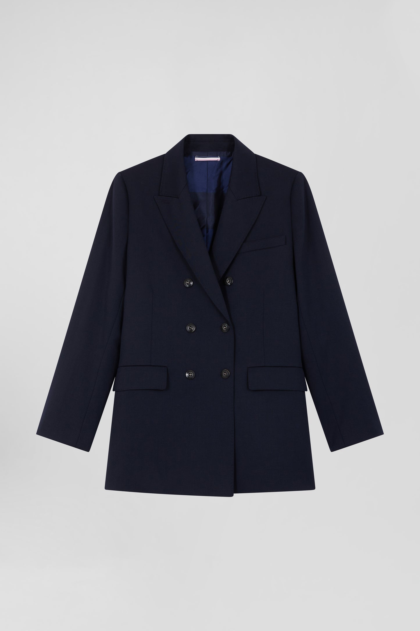 Navy blue double-breasted blazer Modern fit