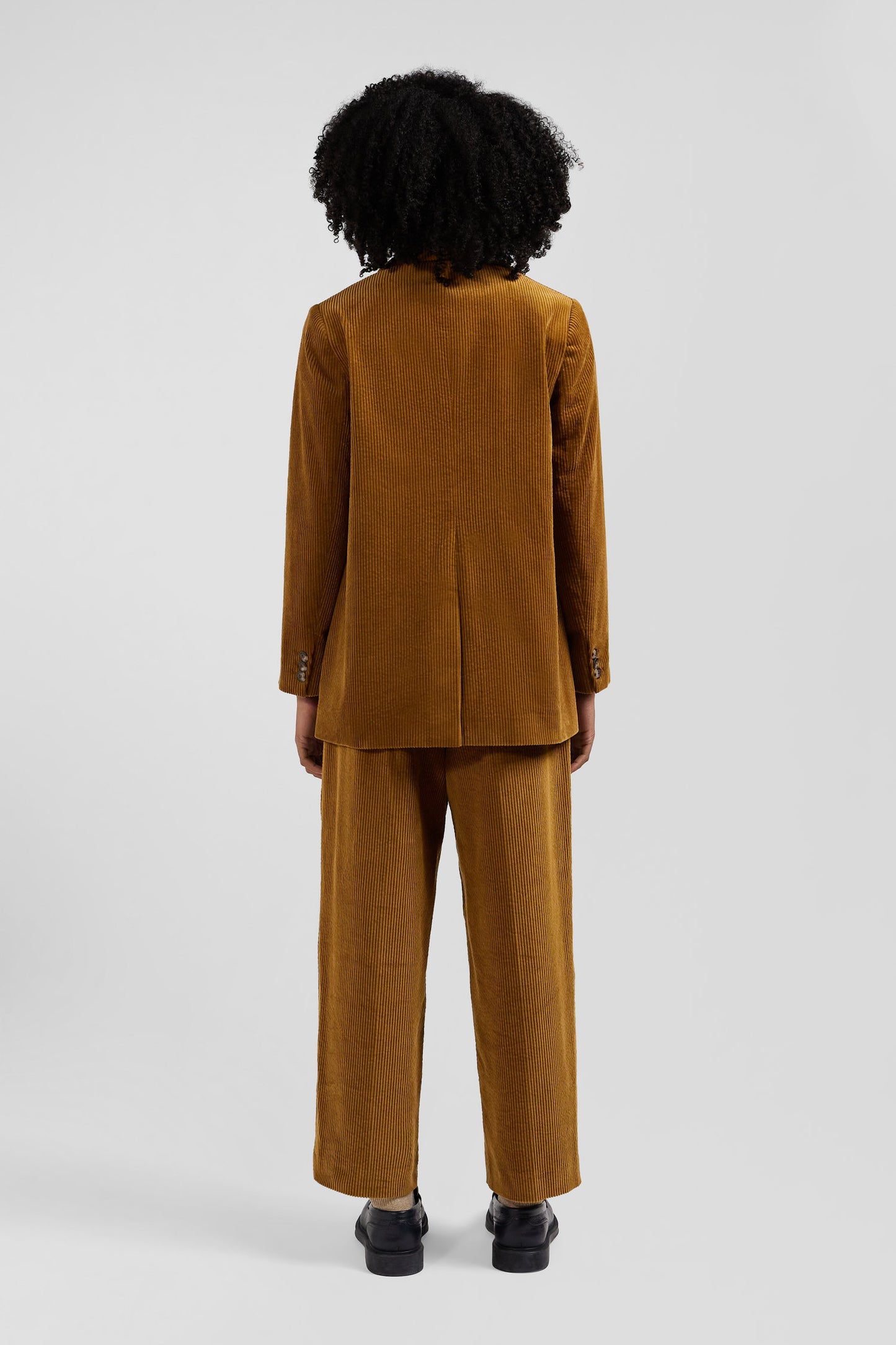 Hazelnut corduroy blazer jacket Modern cut