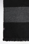 Black wool and alpaca blend scarf