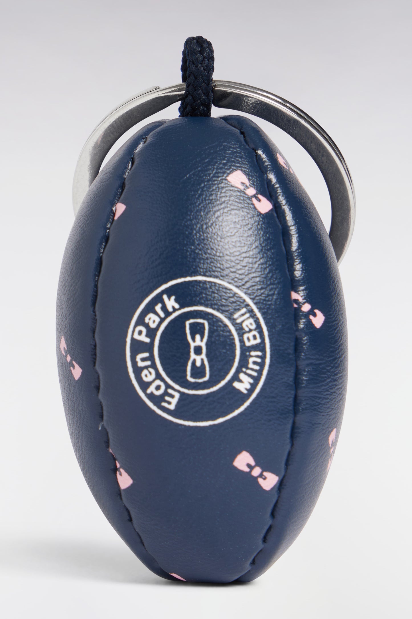 Rugby ball keyring navy