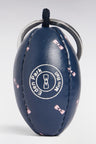 Rugby ball keyring navy