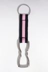 Black and pink carabiner key ring