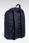 Navy embossed canvas backpack