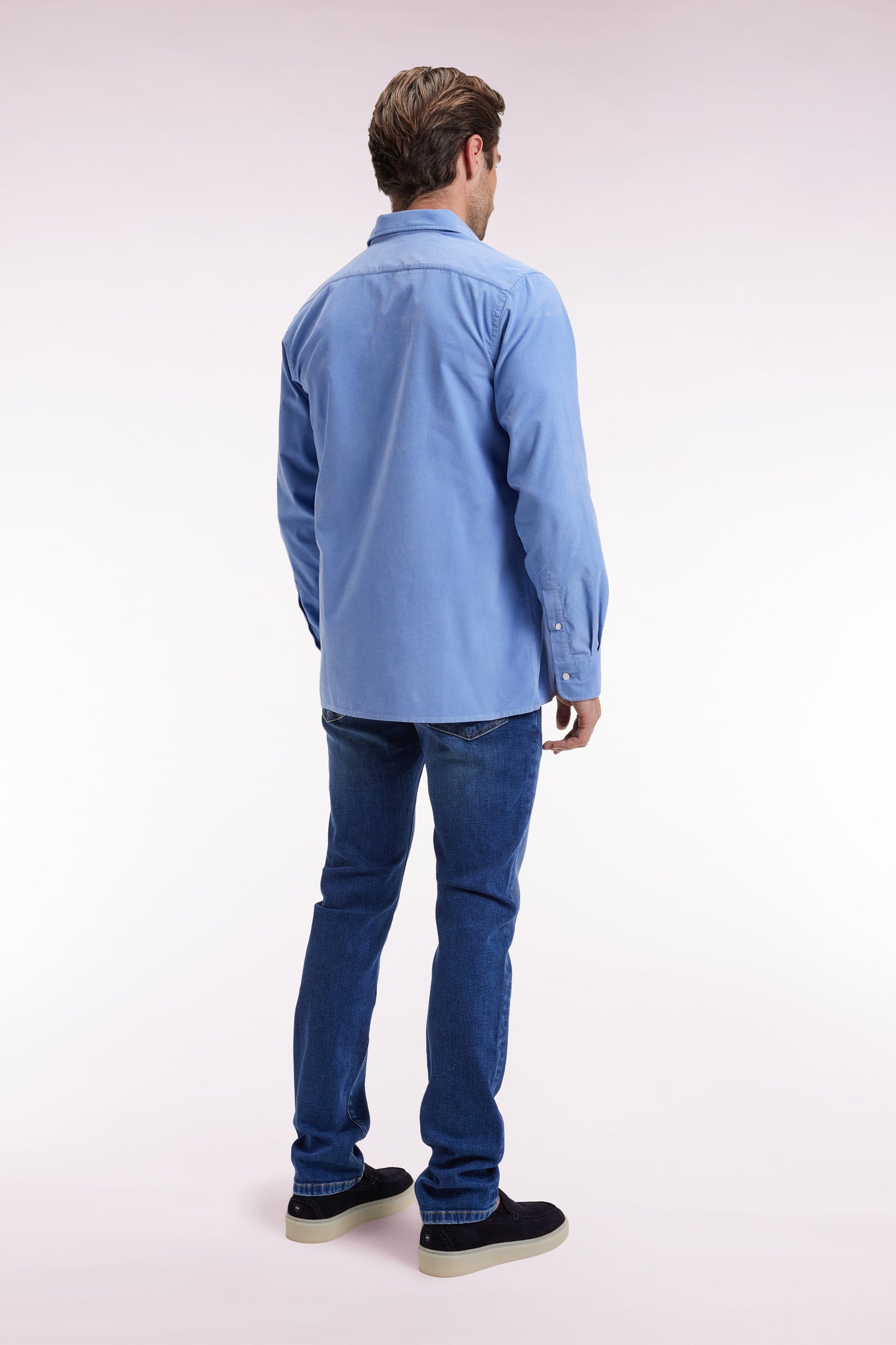 Jean 5 poches en denim stretch bleu coupe Slim