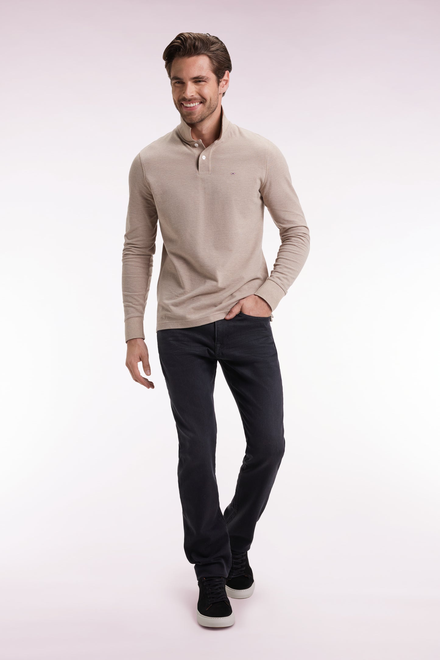 5-pocket jeans in black stretch denim blend with slim fit