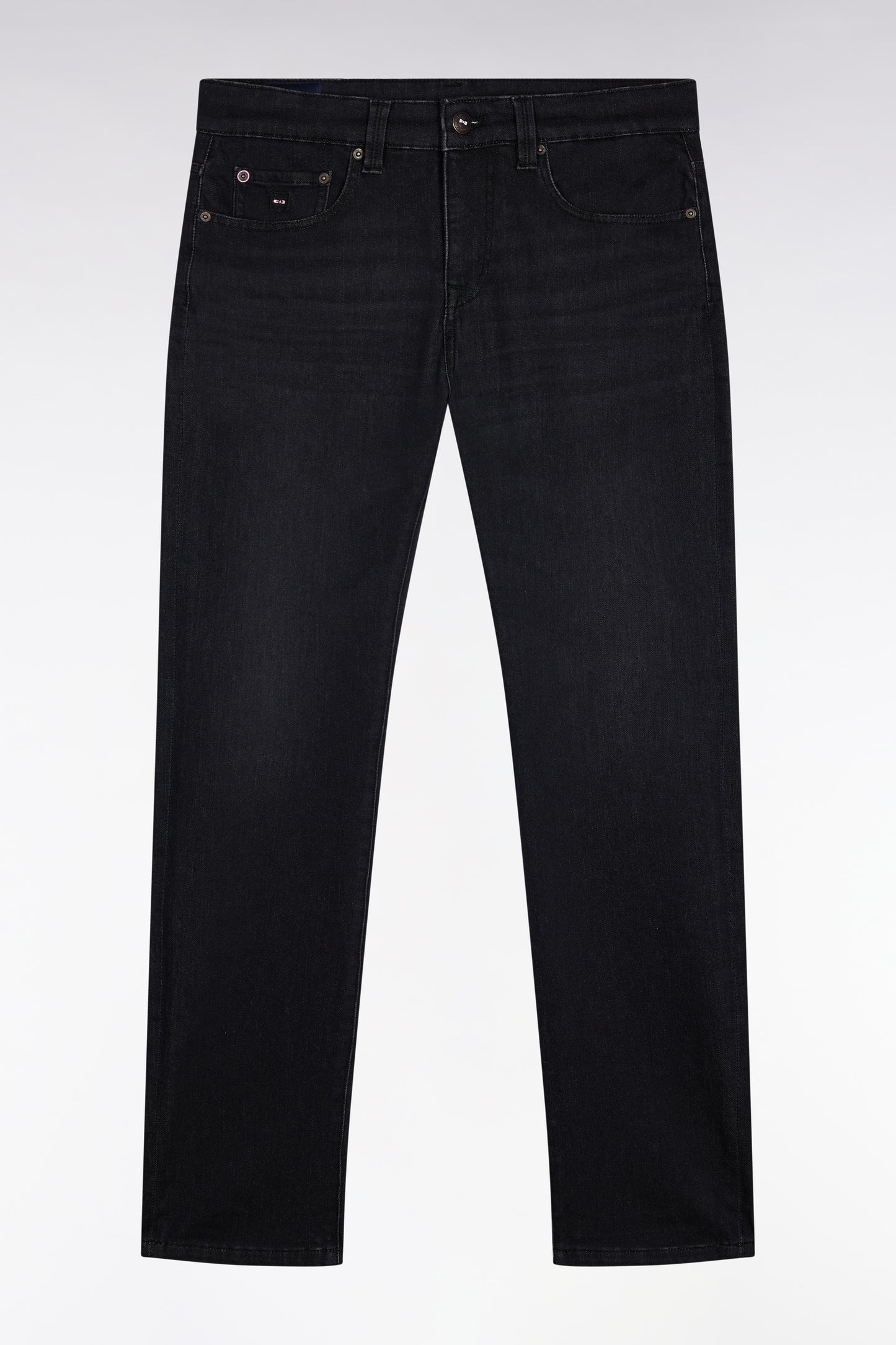 5-pocket jeans in black stretch denim blend with slim fit