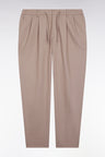 Elastic waistband pants, beige, Modern cut