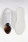 White leather low-top sneakers