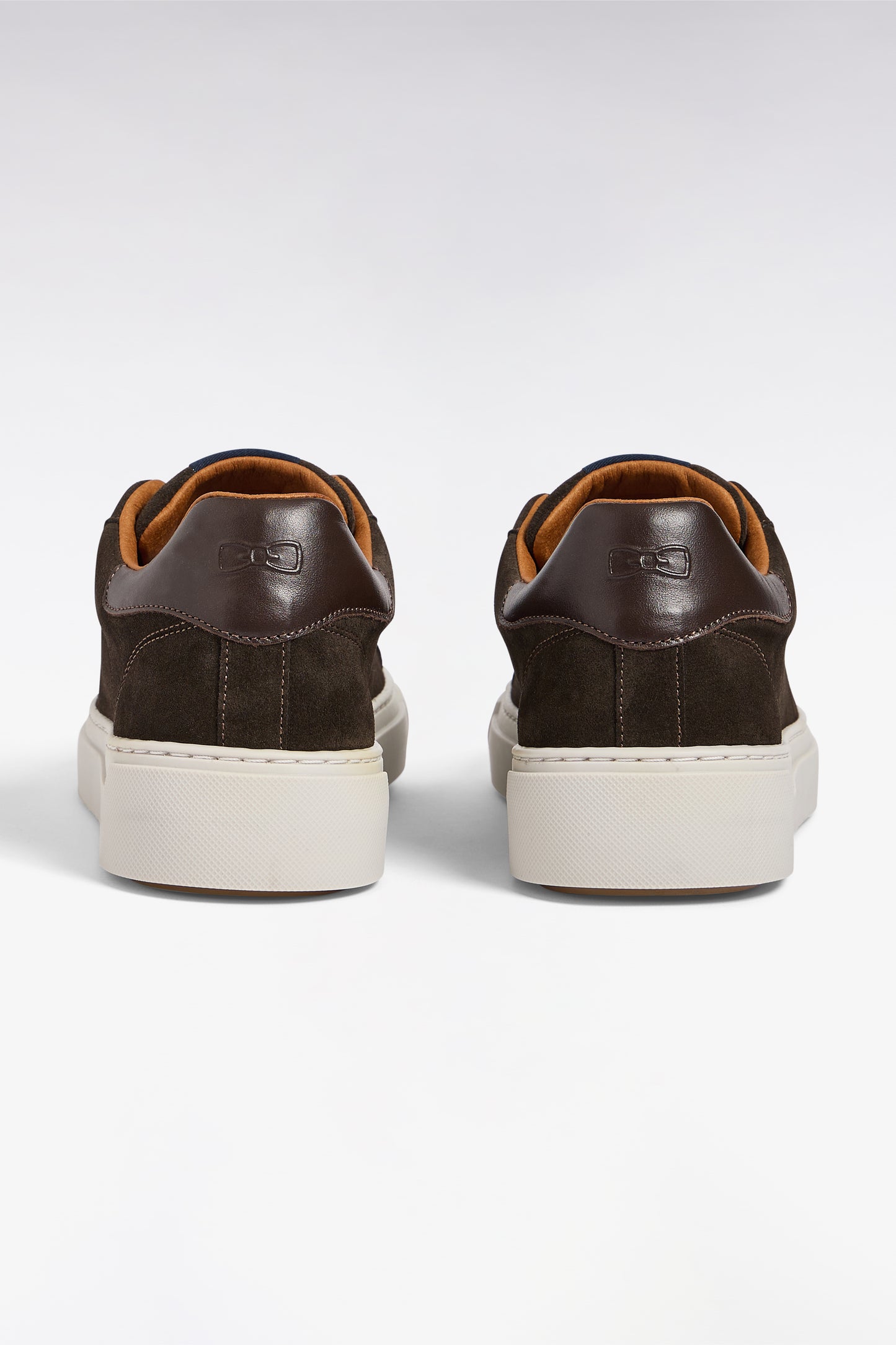 Navy suede low-top sneakers