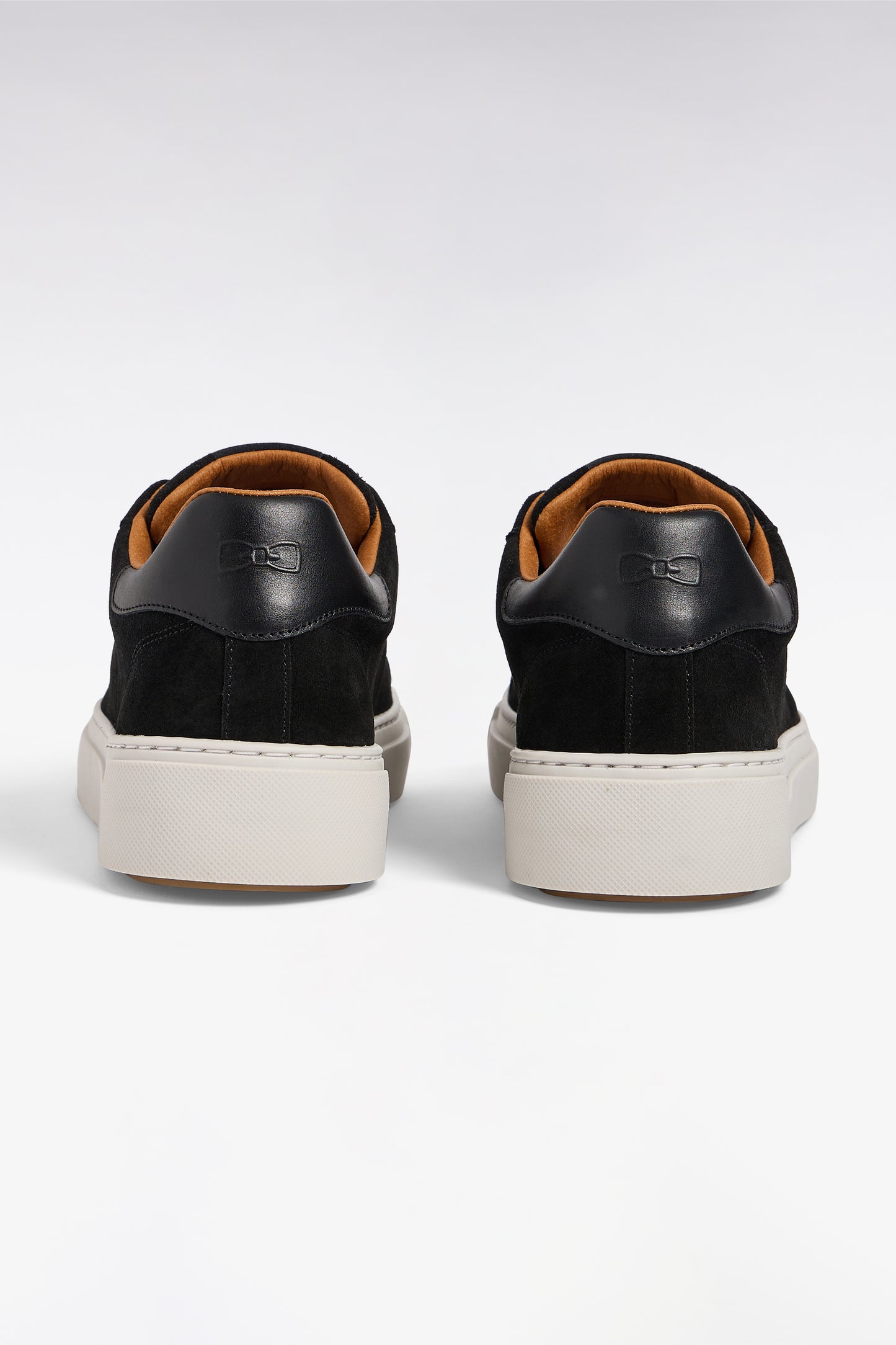Black suede low-top sneakers