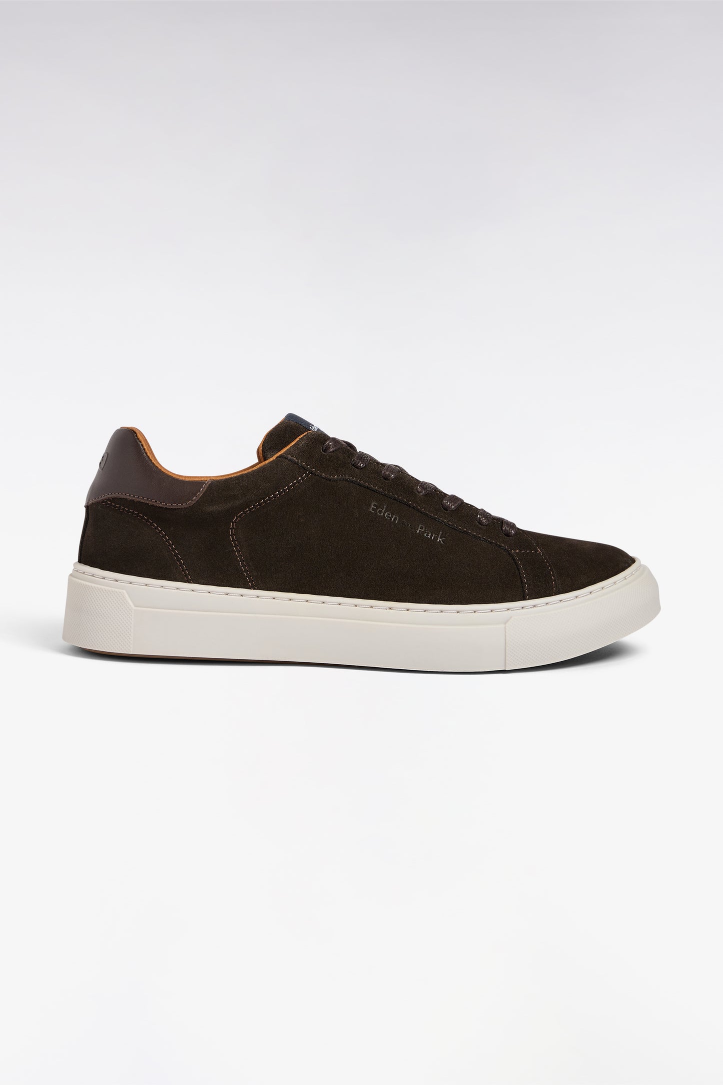 Navy suede low-top sneakers