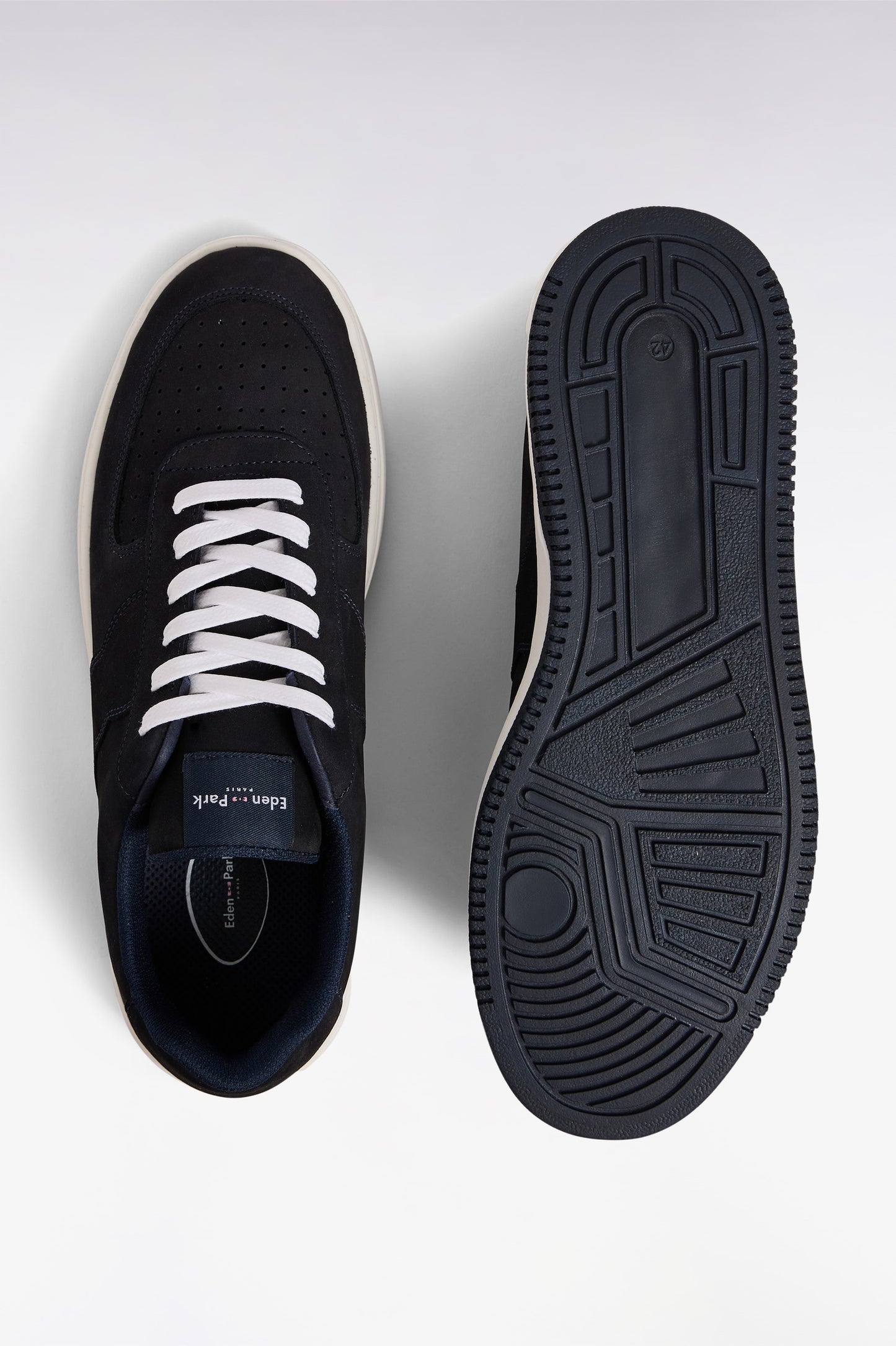 Navy suede sneakers