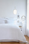 White cotton percale comforter cover