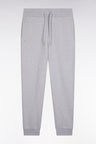 Jogging en molleton gratté gris coupe droite