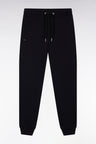 Jogging en molleton gratté noir coupe droite
