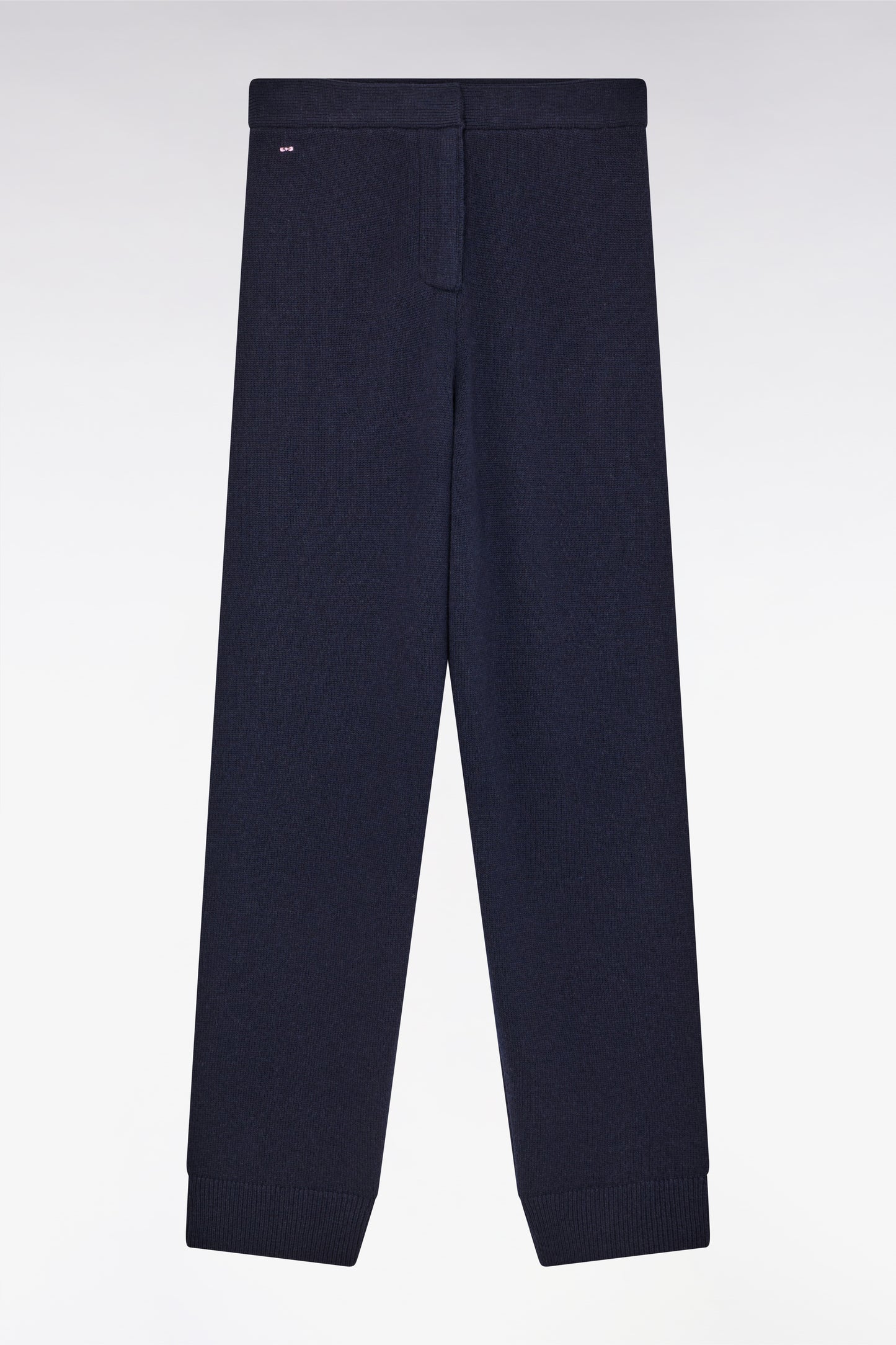 Navy wool and cashmere jogging pants Relaxed fit