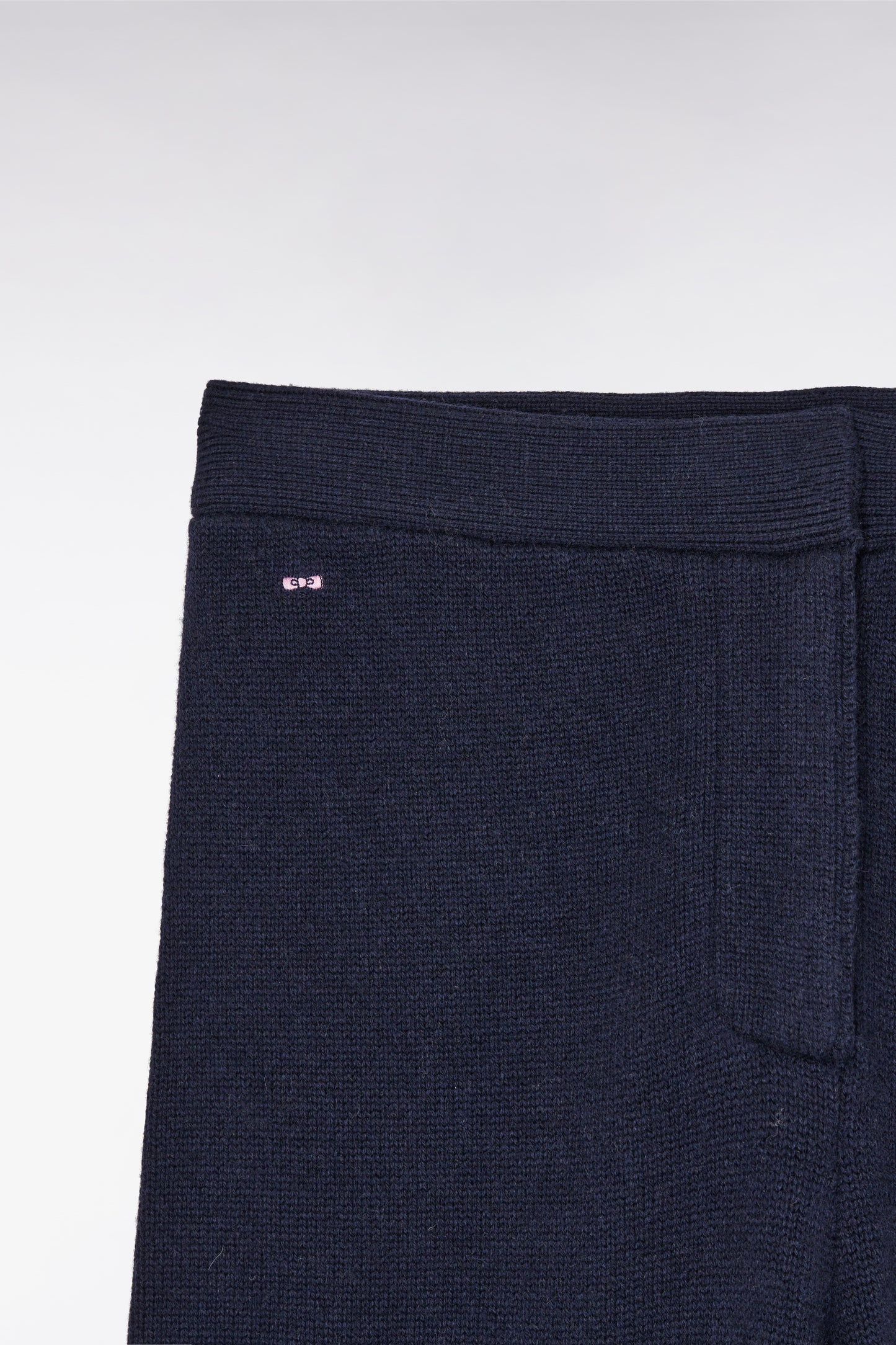 Navy wool and cashmere jogging pants Relaxed fit
