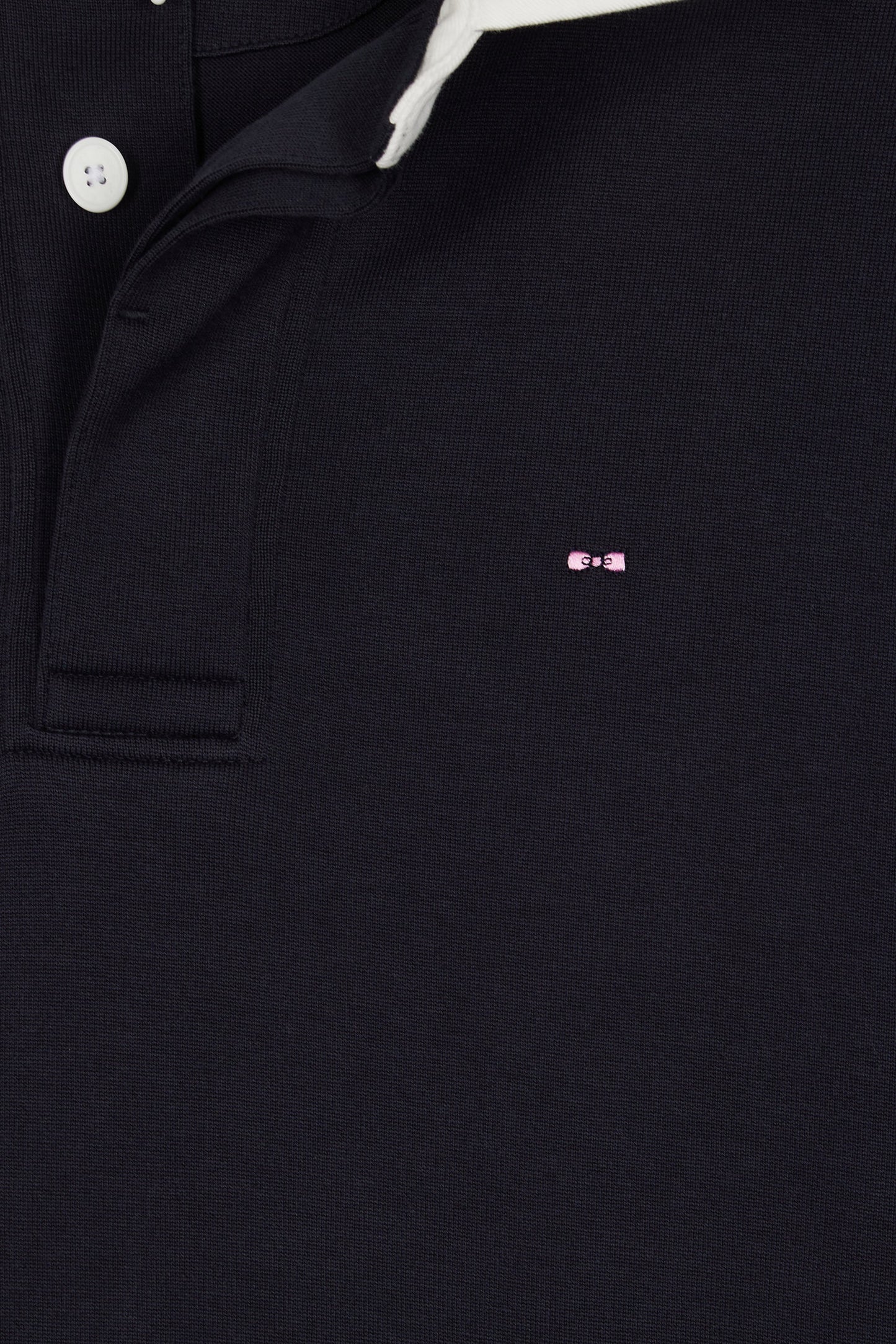 Long-sleeved jersey in navy Pima cotton jersey, straight cut