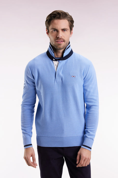 Pull col maillot en coton ciel broderie 10 - Image 1