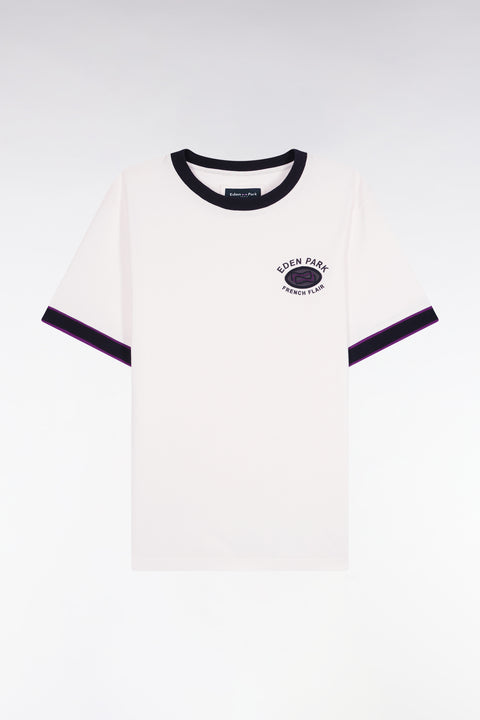 T-shirt à manches courtes en coton blanc Eden Park French Flair - Image 2