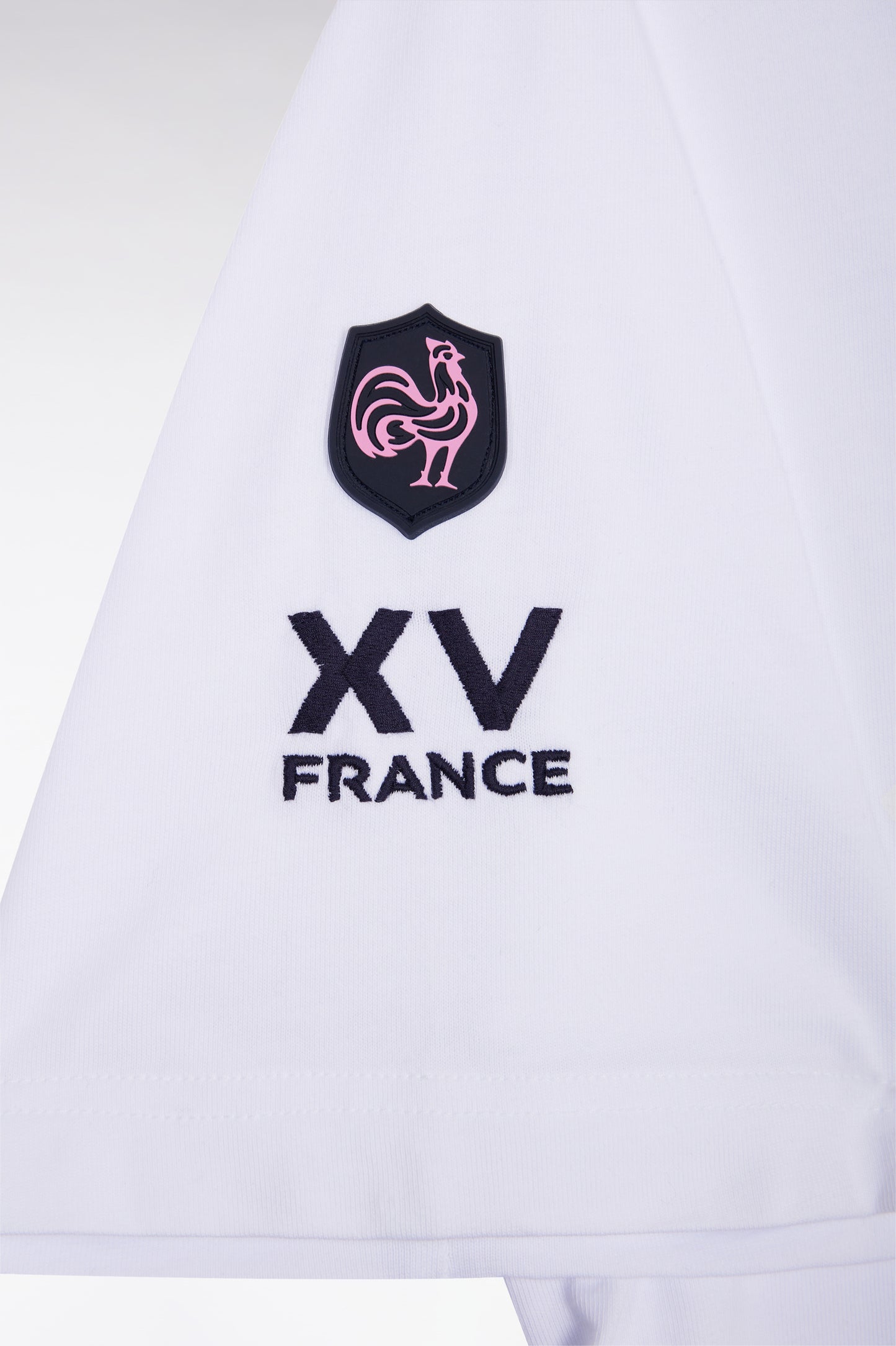 T-shirt à manches courtes blanc sérigraphie XV de France