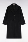 Oversized men's coat in dark grey wool