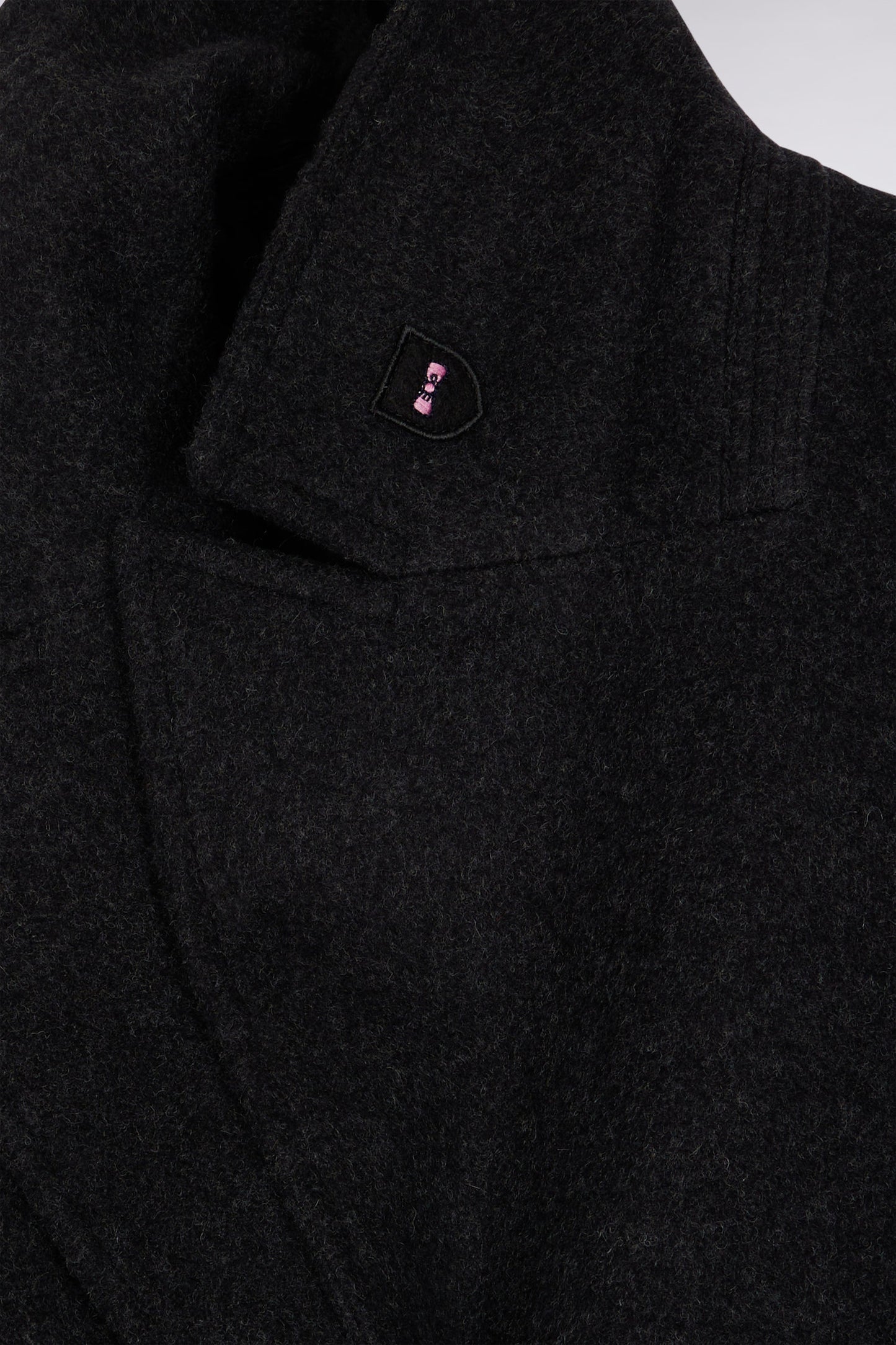 Oversized men's coat in dark grey wool