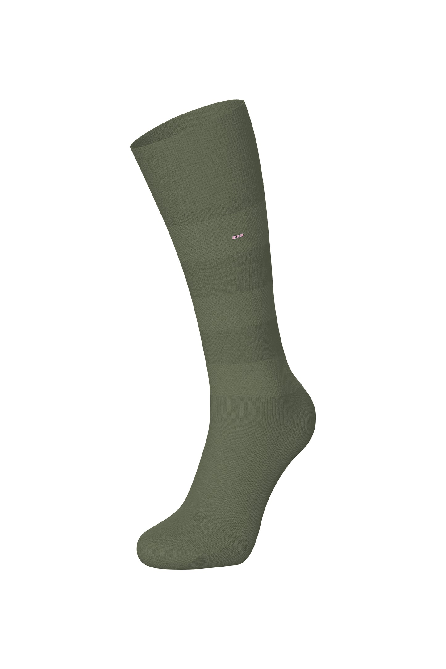 Paire de chaussettes rayées en coton mélangé kaki