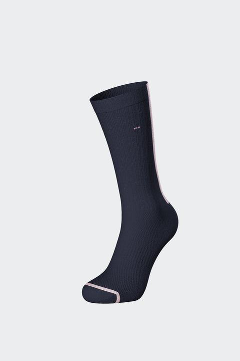 Paire de chaussettes en coton mélangé avec détails contrasté marine - Image 1