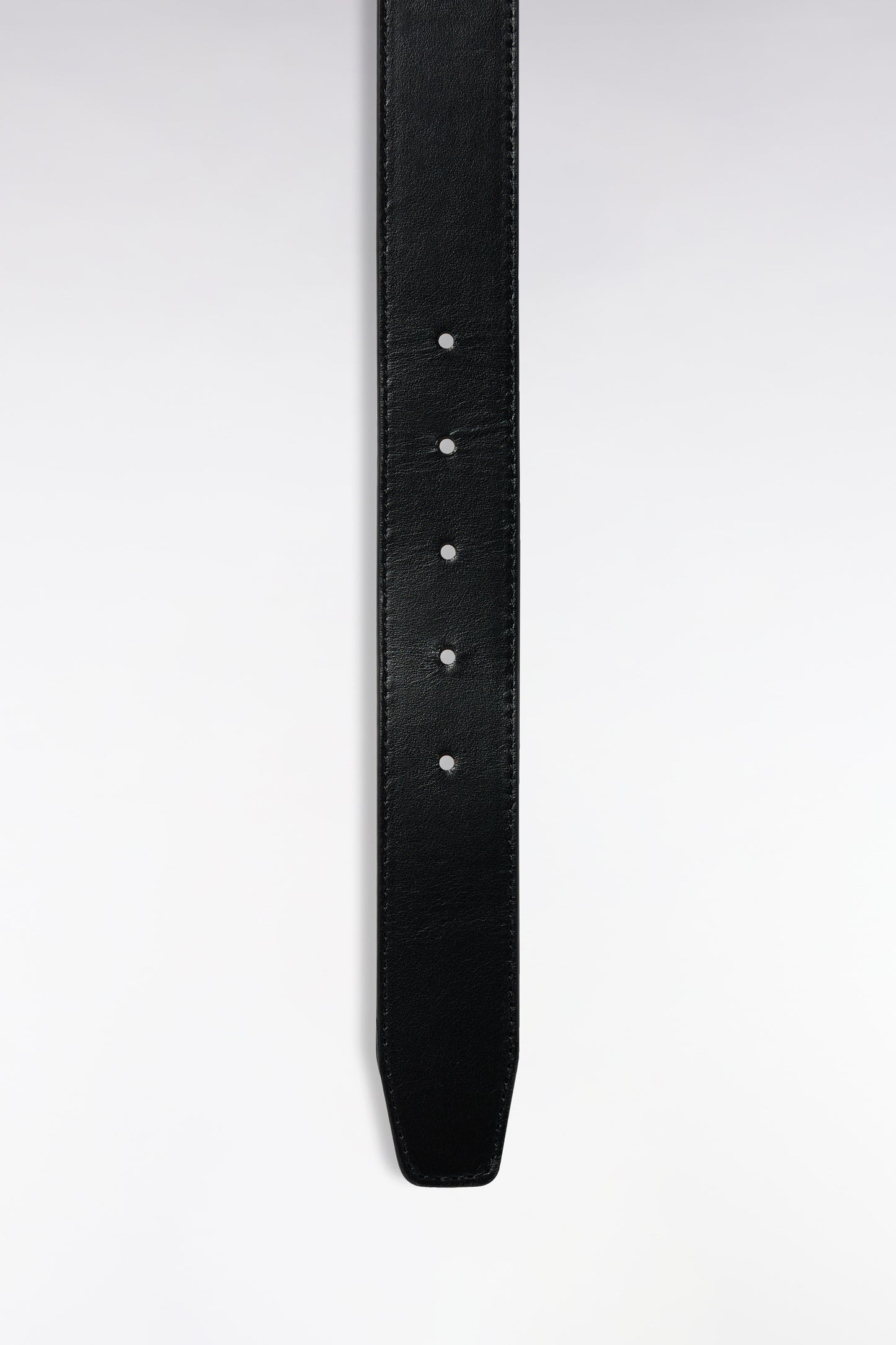 Ceinture en cuir lisse noire