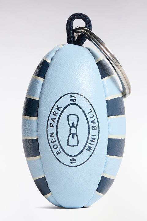 Porte-clés caoutchouc ballon de rugby ciel - Image 1