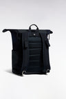 Nylon and navy rubber backpack
