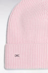 Pink wool and cotton ribbed hat