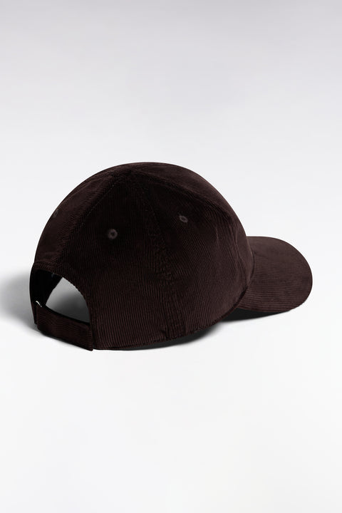 Casquette en velours côtelé marron - Image 2