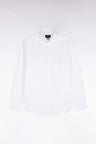 Plain white cotton straight cut shirt