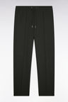 Straight cut khaki stretch cotton interlock joggers