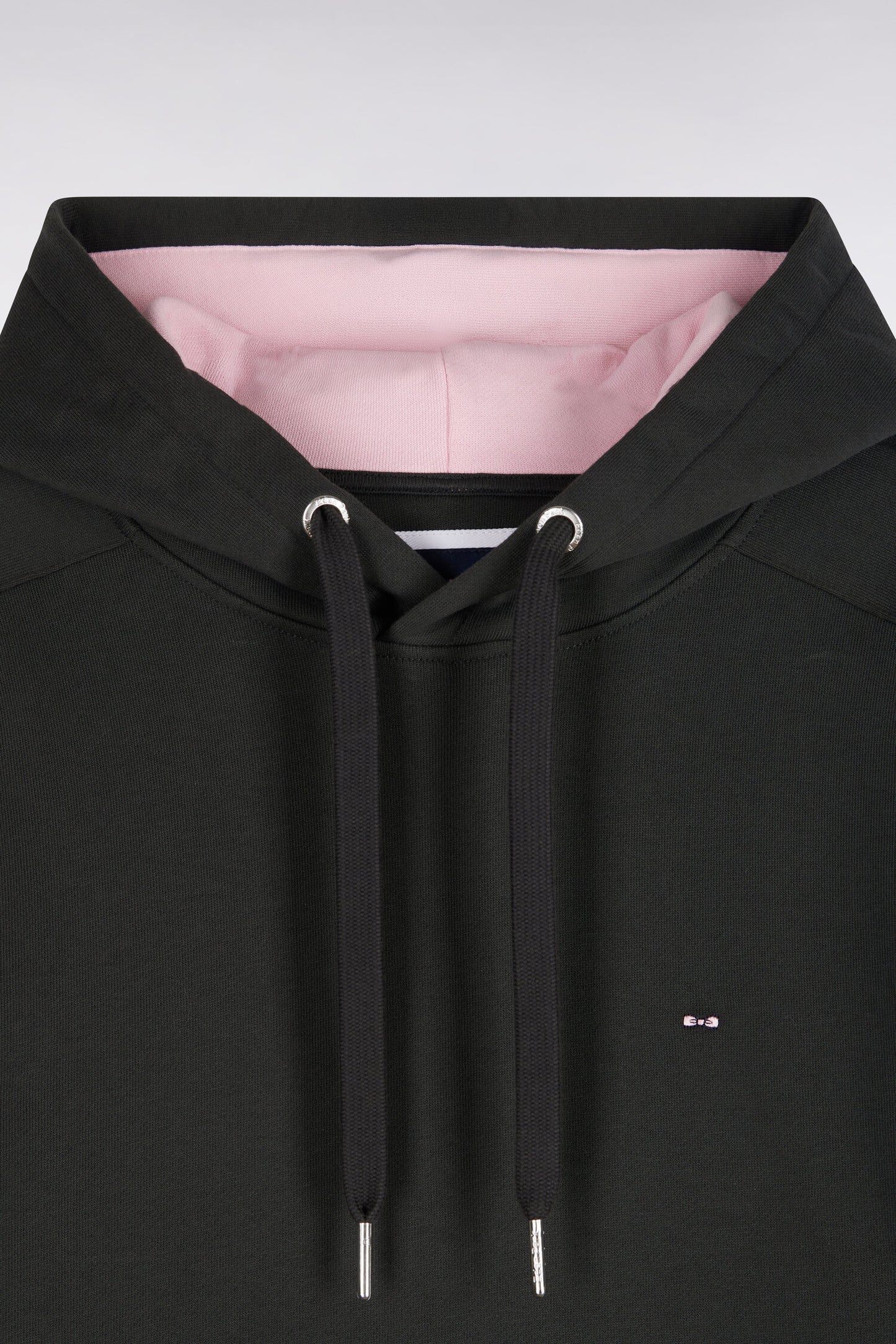 Sweatshirt à capuche en coton kaki à découpes de manches coupe droite